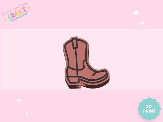 3D STRAW TOPPER- COWBOY BOOT