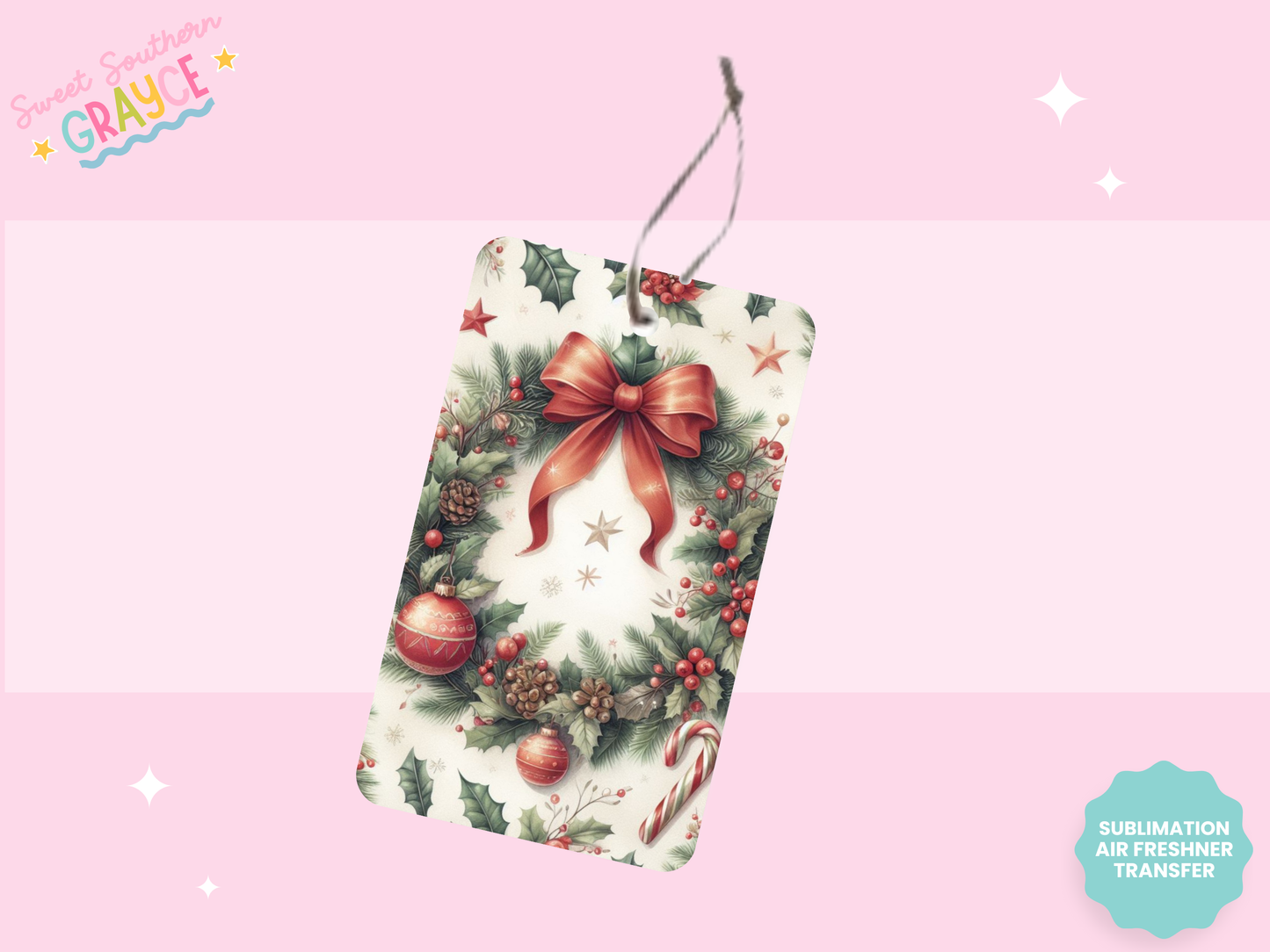 AIR FRESHIE SUB TRANSFER - CHRISTMAS WREATH