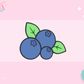 3D STRAW TOPPER- BLUEBERRIES