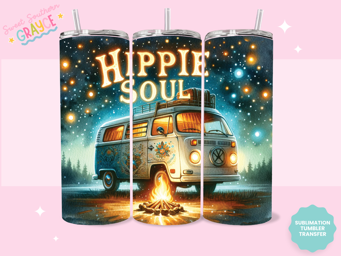 20oz SUBLIMATION TRANSFER - HIPPIE SOUL