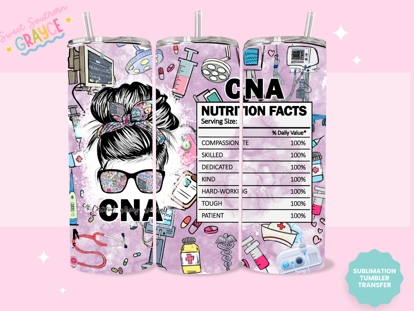 20oz SUBLIMATION TRANSFER - CNA FACTS