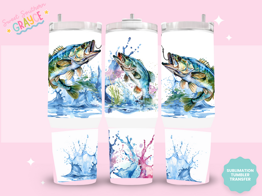 40oz SUBLIMATION TRANSFER- FISHES