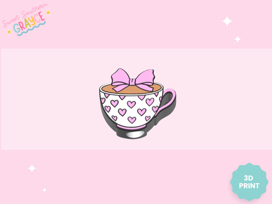 3D STRAW TOPPER- CUTE COFFEE CUP