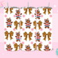 20oz SUBLIMATION TRANSFER - GINGERBREAD BOWS