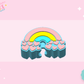 3D STRAW TOPPER- HEART RAINBOW