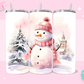 20oz SUBLIMATION TRANSFER - PINK SNOWMAN
