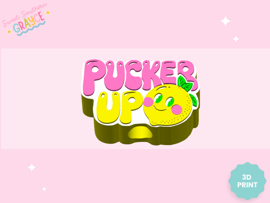 3D STRAW TOPPER- PUCKER UP