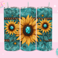 20oz SUBLIMATION TRANSFER - SUNFLOWER TURQ