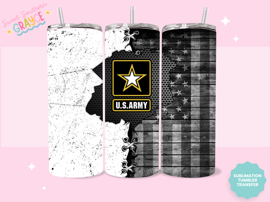 20oz SUBLIMATION TRANSFER - US ARMY FLAG