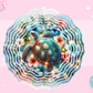 WIND SPINNER SUB TRANSFER - FLORAL NEON TURTLE