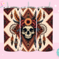 20oz SUBLIMATION TRANSFER - BOHO FEATHER SKULL