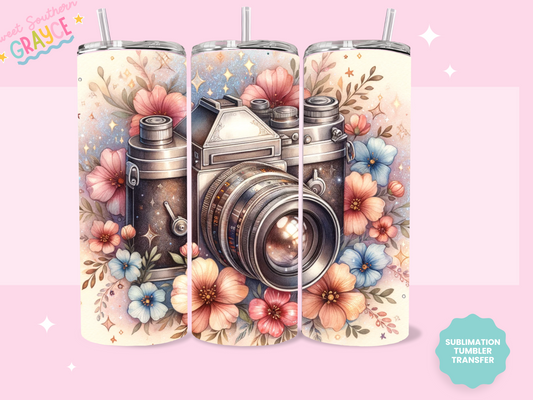 20oz SUBLIMATION TRANSFER - COLORFUL CAMERA