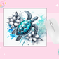 MOUSE PAD SUBLIMATION TRANSFER - MINT TURTLE