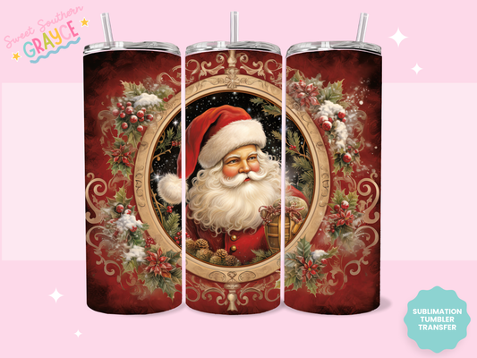 20oz SUBLIMATION TRANSFER - PICTURE SANTA