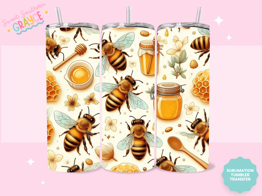 20oz SUBLIMATION TRANSFER- HONEY BEE