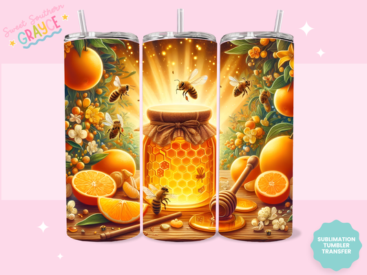 20oz SUBLIMATION TRANSFER - BEES AND HONEY