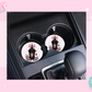 CAR COASTER SUBLIMATION TRANSFER - PINK BOW LANTURN