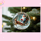 ORNAMENT SUBLIMATION TRANSFER - MERRY CHRISTMAS SANTA
