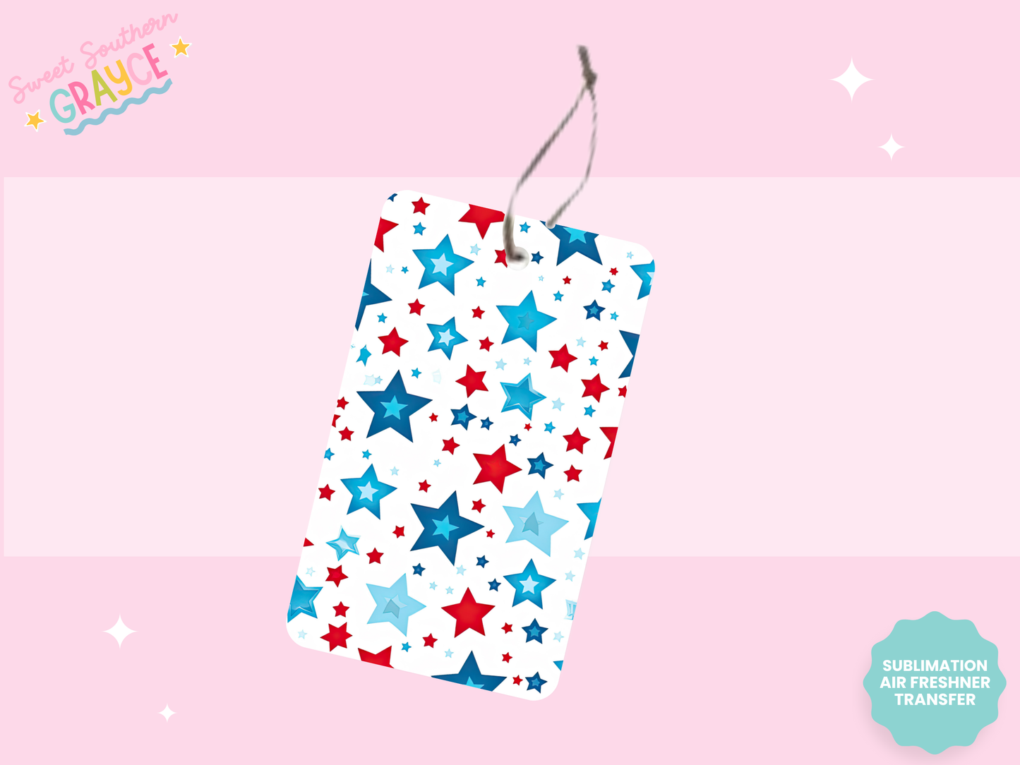 AIR FRESHIE SUB TRANSFER - WHITE AMERICAN STARS