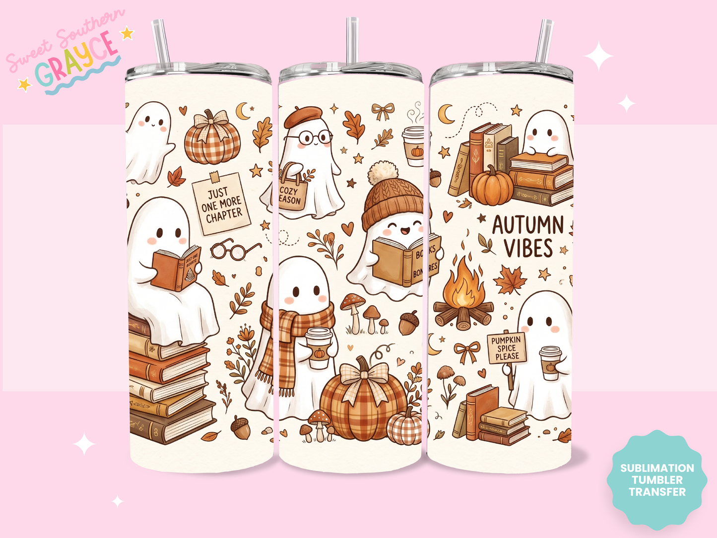 20oz SUBLIMATION TRANSFER- AUTUMN GHOSITE