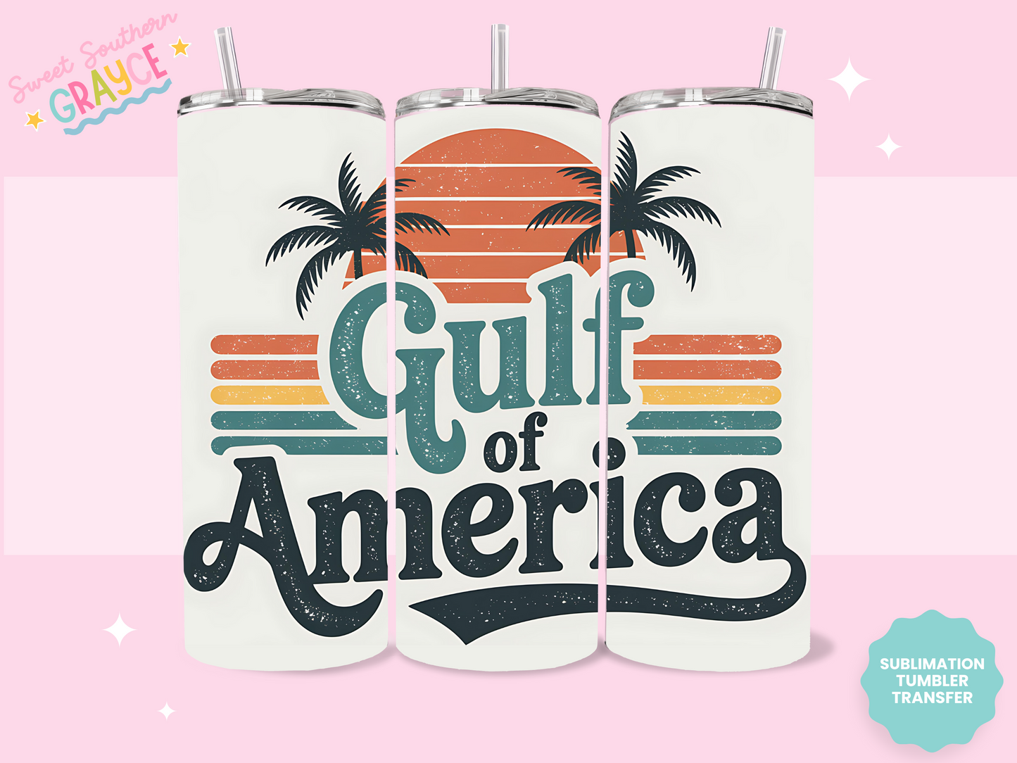 20oz SUBLIMATION TRANSFER - GULF OF AMERICA