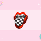 3D STRAW TOPPER- CHECKERED TOUNGE