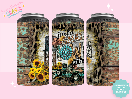 4n1 CAN COOLER TRANSFER- JUST A SMALL TOWN GIRL