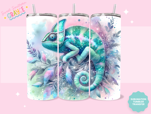 20oz SUBLIMATION TRANSFER - COLORFUL LIZARD