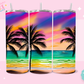 20oz SUBLIMATION TRANSFER - PALM TREES BEACH