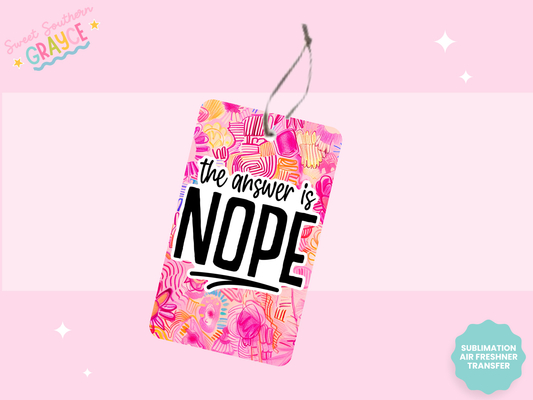 AIR FRESHIE SUB TRANSFER - THE ANSWER IS NOPE