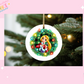 ORNAMENT SUBLIMATION TRANSFER - GREEN FLANNEL HAIR PRINCESS