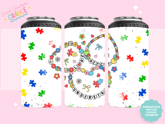 4n1 CAN COOLER TRANSFER- AUTISM BRACELETS