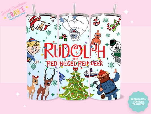 20oz SUBLIMATION TRANSFER - RUDOLPH MOVIE