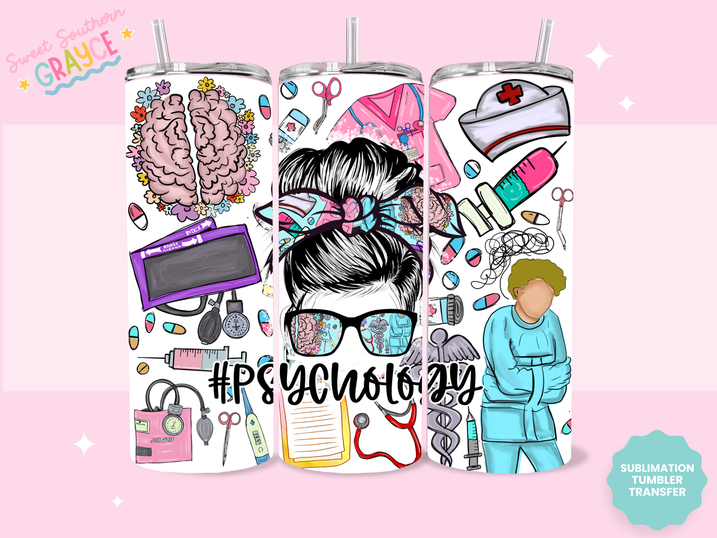 20oz SUBLIMATION TRANSFER - PSYCHOLOGY