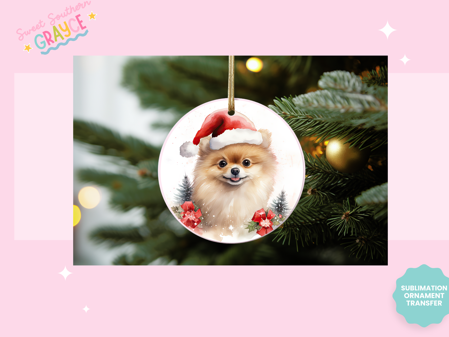 ORNAMENT SUBLIMATION TRANSFER - DOG BREADS