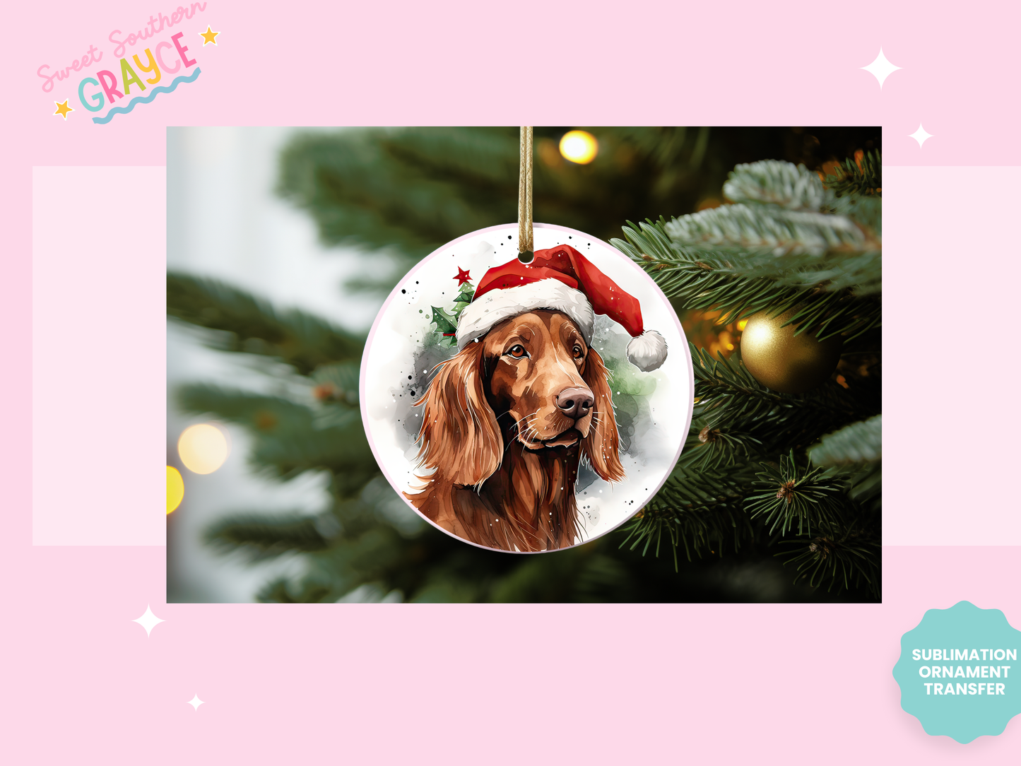 ORNAMENT SUBLIMATION TRANSFER - DOG BREADS