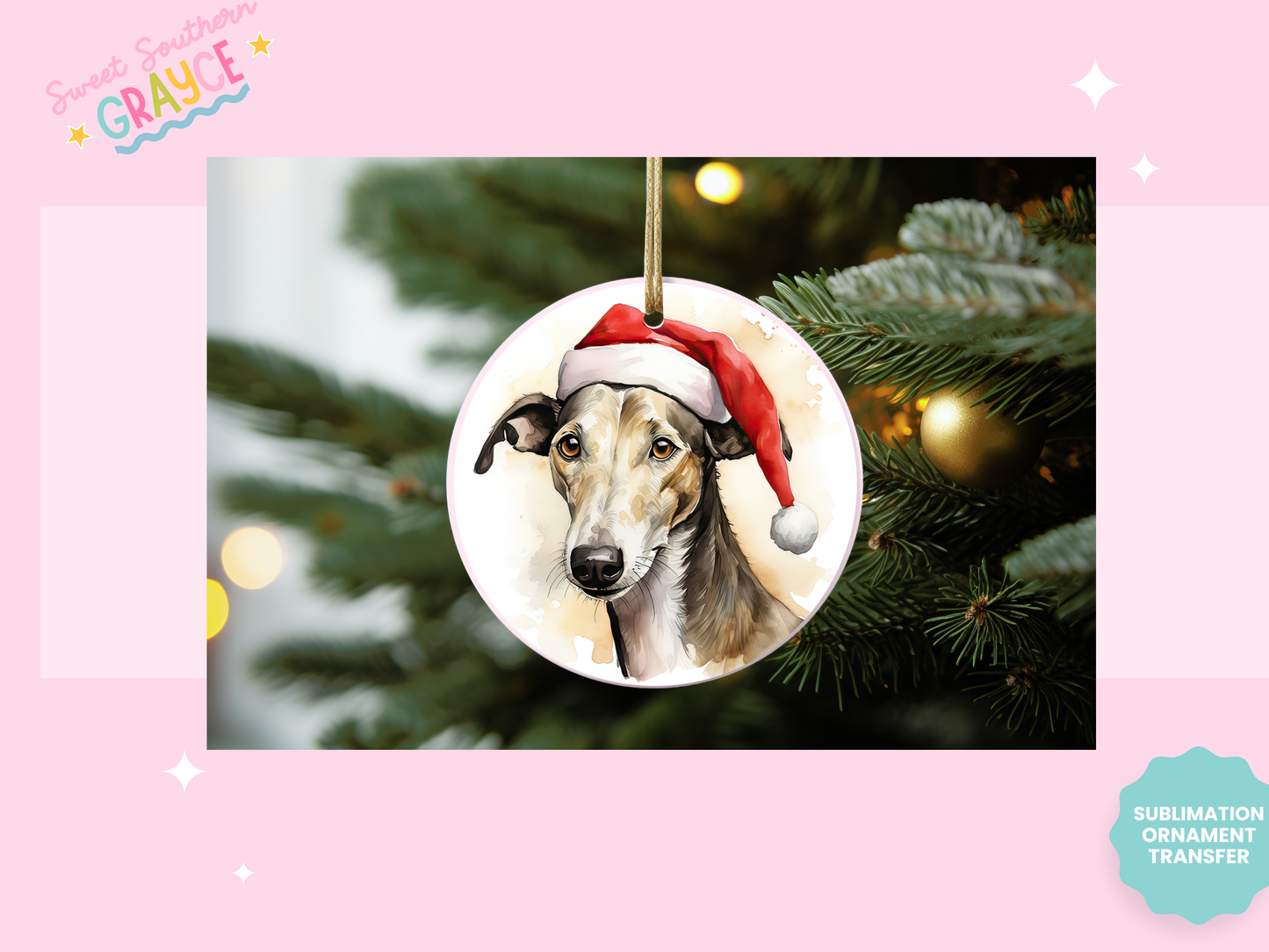 ORNAMENT SUBLIMATION TRANSFER - DOG BREADS