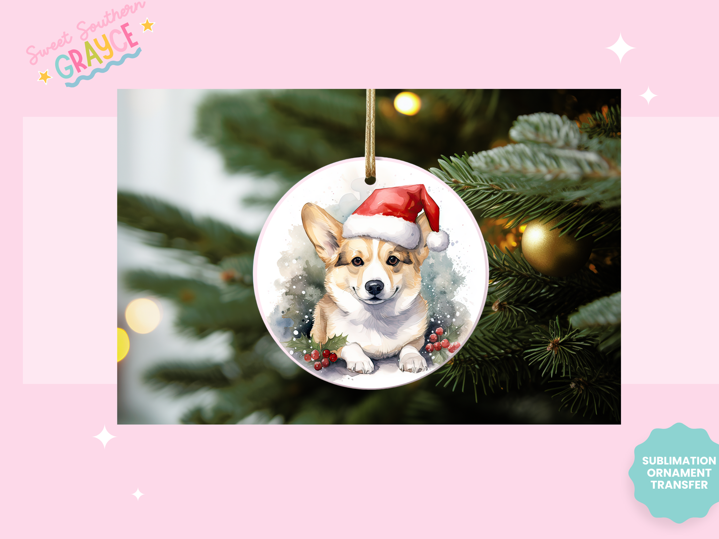 ORNAMENT SUBLIMATION TRANSFER - DOG BREADS
