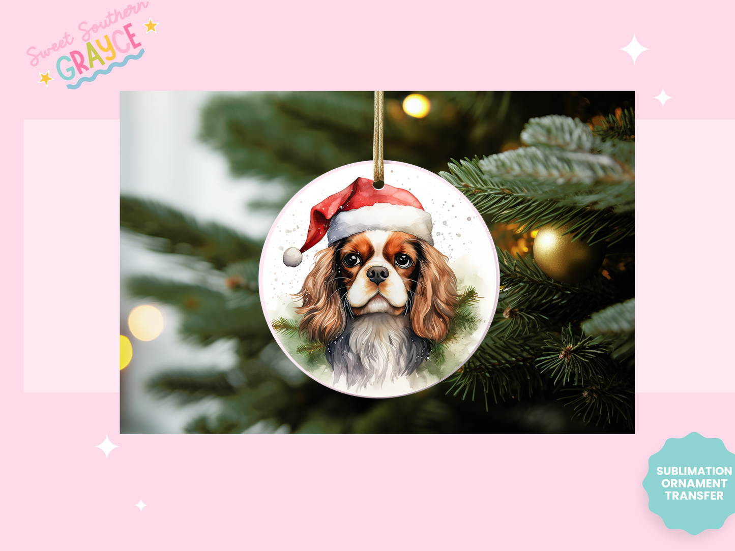 ORNAMENT SUBLIMATION TRANSFER - DOG BREADS