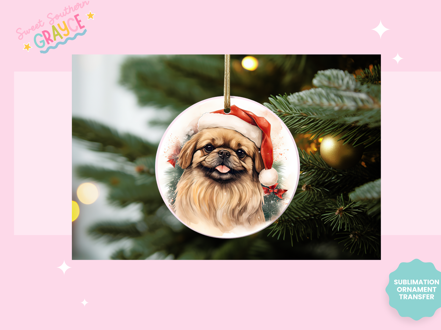 ORNAMENT SUBLIMATION TRANSFER - DOG BREADS