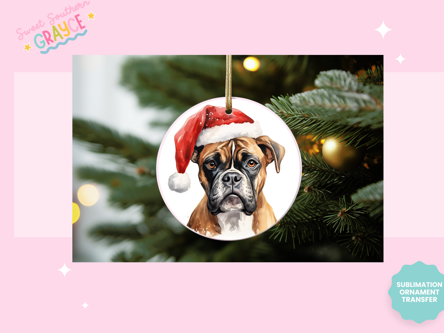 ORNAMENT SUBLIMATION TRANSFER - DOG BREADS