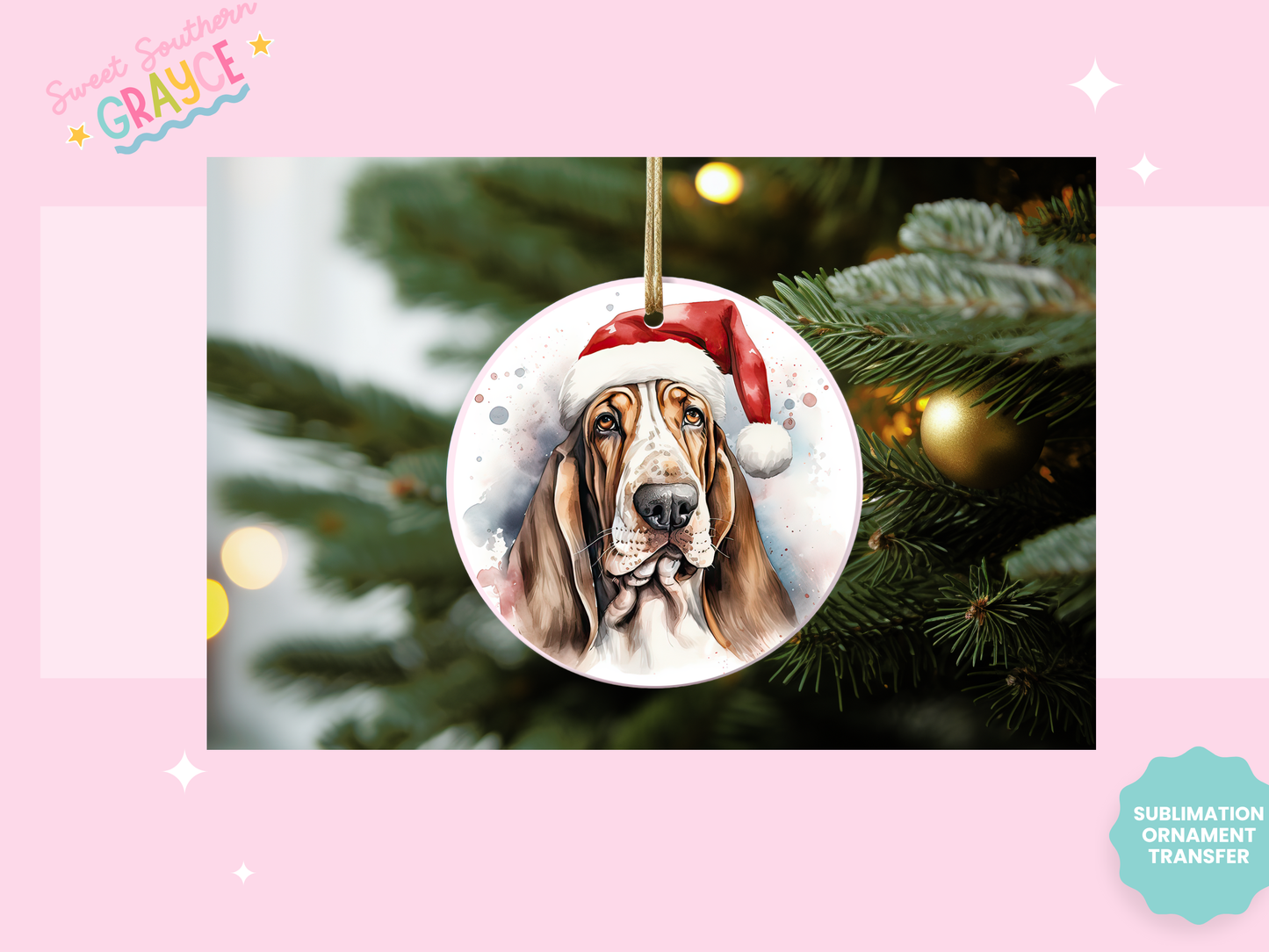 ORNAMENT SUBLIMATION TRANSFER - DOG BREADS