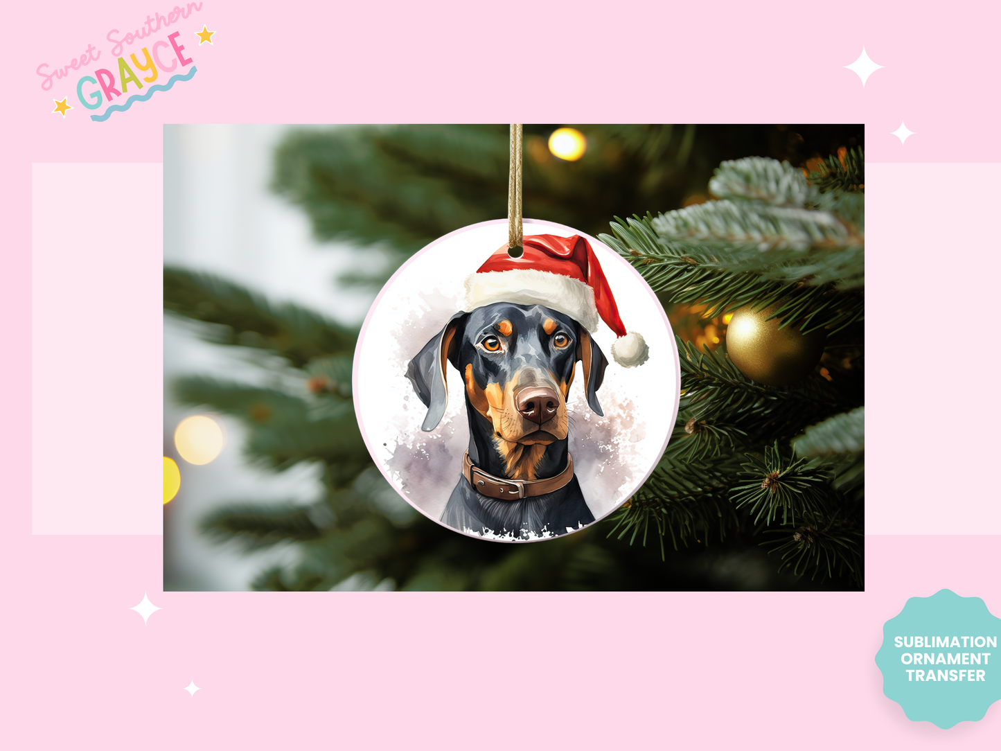 ORNAMENT SUBLIMATION TRANSFER - DOG BREADS