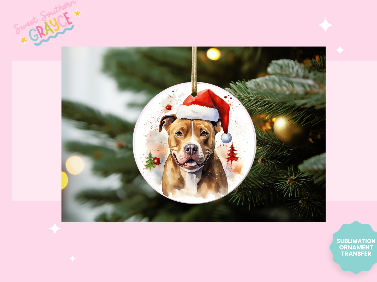 ORNAMENT SUBLIMATION TRANSFER - DOG BREADS