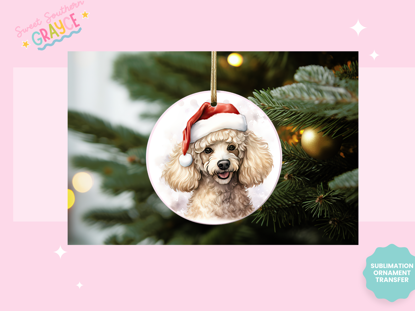 ORNAMENT SUBLIMATION TRANSFER - DOG BREADS