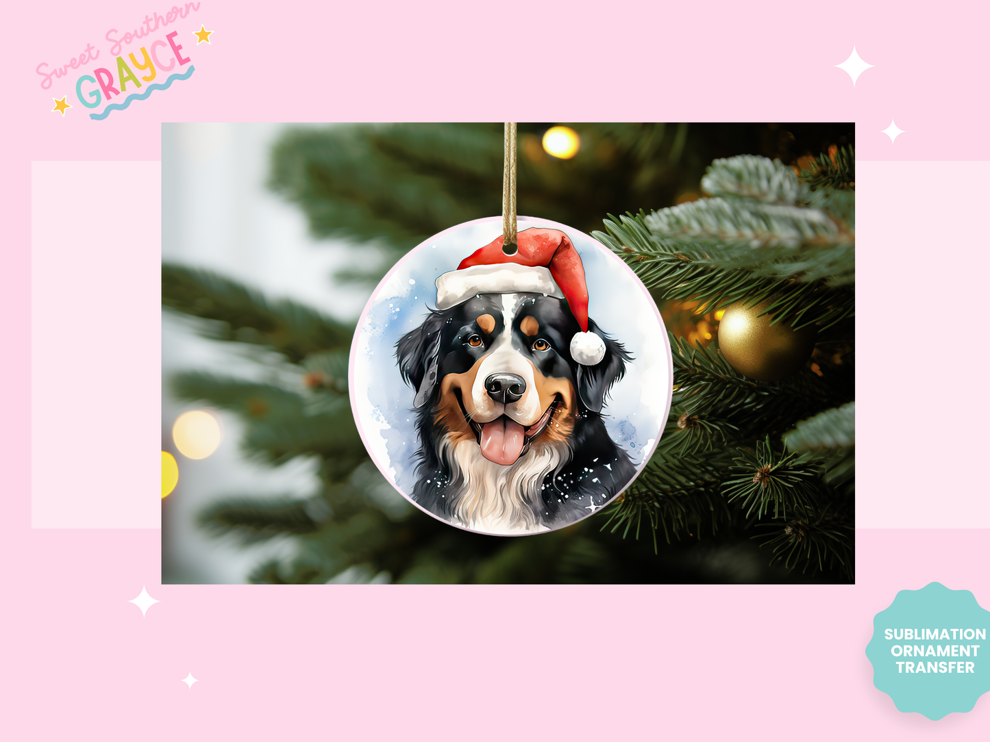 ORNAMENT SUBLIMATION TRANSFER - DOG BREADS