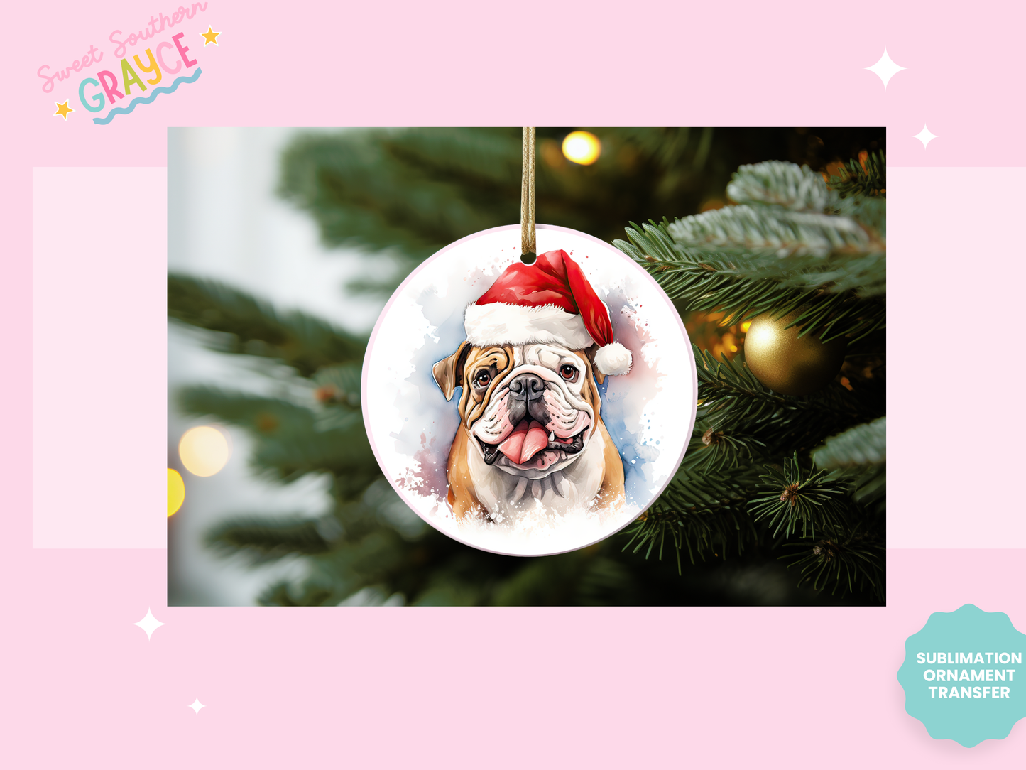 ORNAMENT SUBLIMATION TRANSFER - DOG BREADS