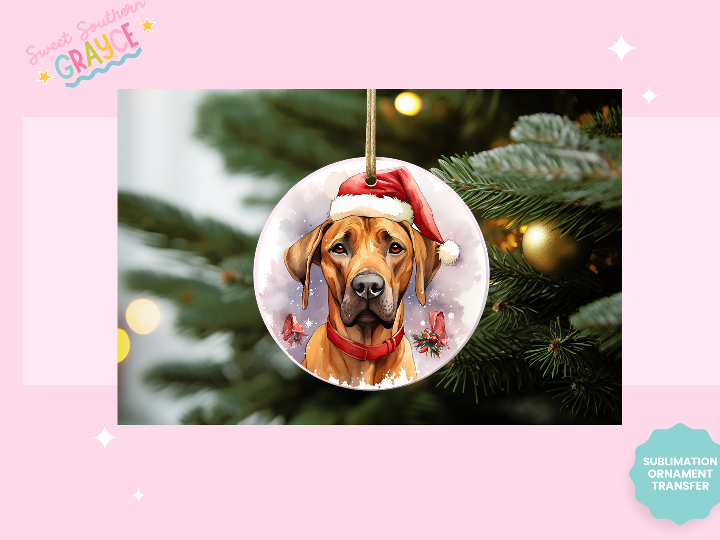 ORNAMENT SUBLIMATION TRANSFER - DOG BREADS